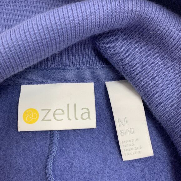 Zella Cape Cardigan Womens M Medium Drape Collar One Button Fleece Lined Cloak - Picture 8 of 11